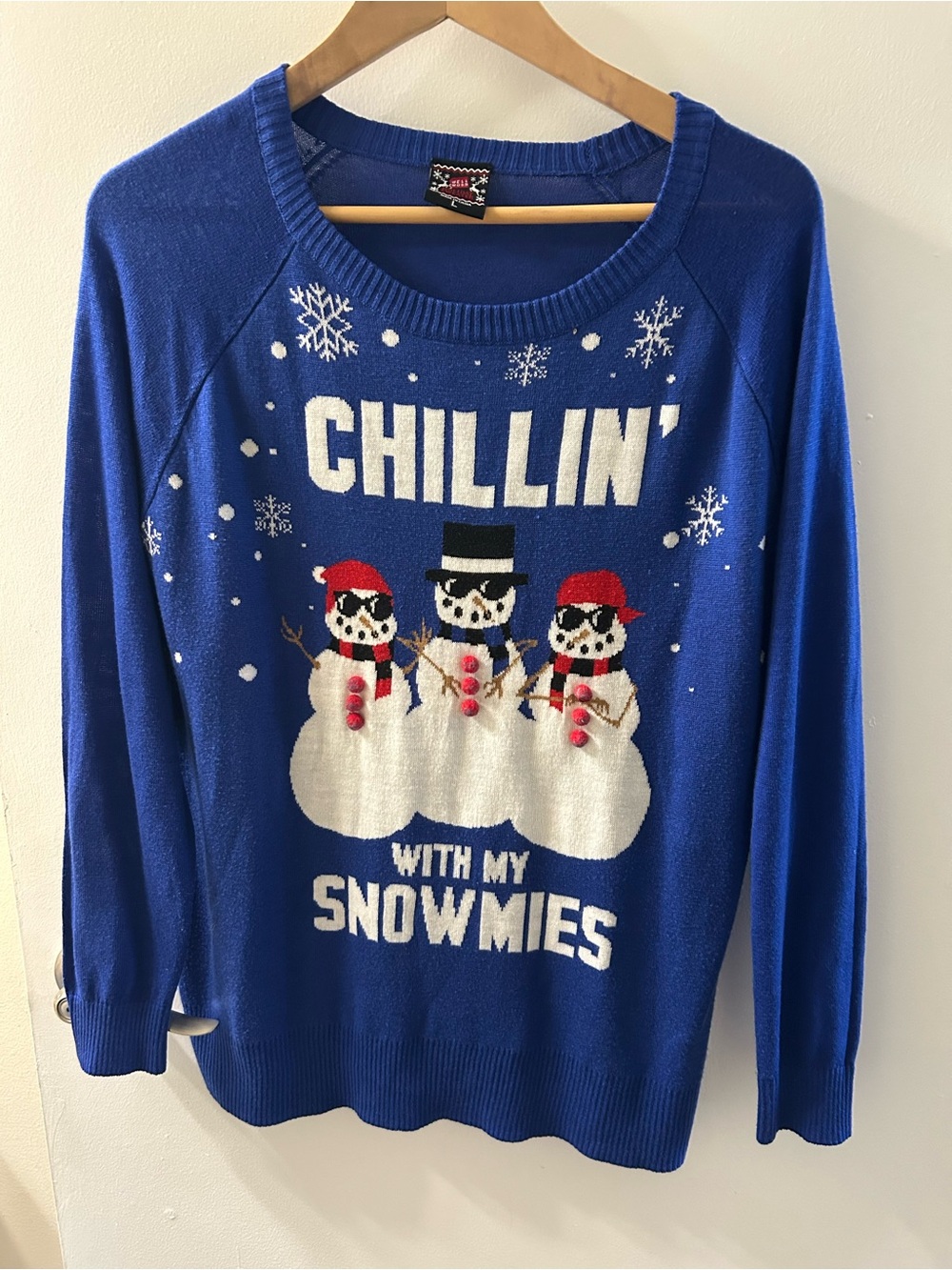 Well Worn Blue 'Chillin' With My Snowmies' Graphic Holiday Sweater